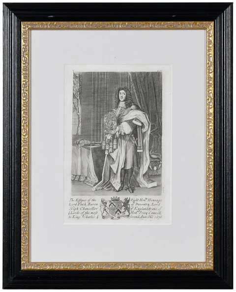John Michael Wright, The Effigies of the Right Hon.ble Heneage Lord Finch, Baron of Daventry, Lord High Chancellor of England, & one of the Lords of the most Hon.ble Privy Councell, o King Charles ye. Second Anno Dni: 1676., Roycroft for R. Blome, London, 1679, engraving on paper
