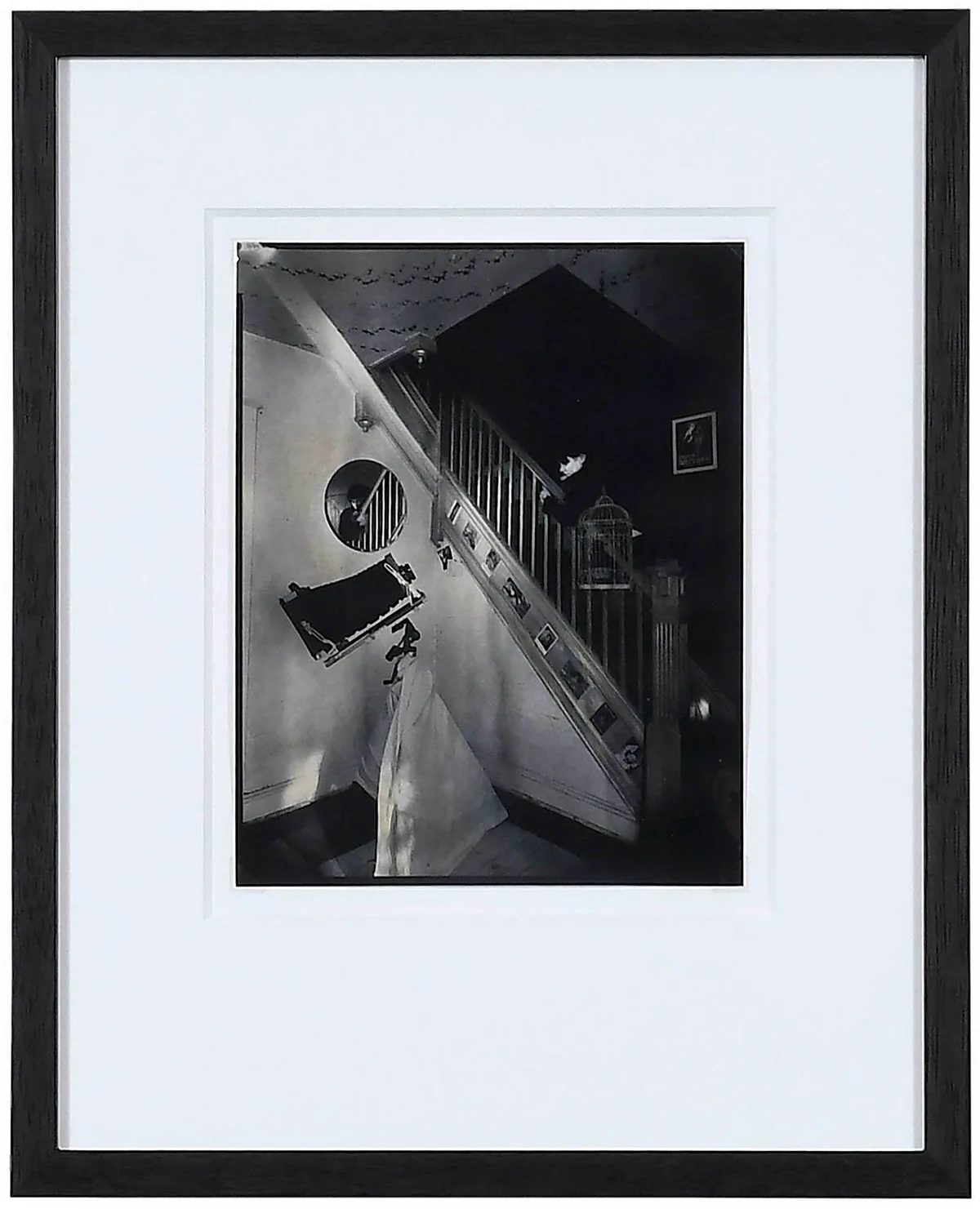 Lauren E. Simonutti, Self Portrait in Black and White, 2011, toned gelatin silver contact print on paper