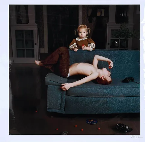 Cherry by Julie Blackmon, 2006, color digital print, sold Oct 2022