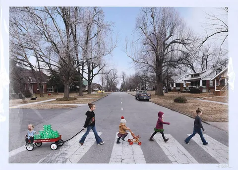 Thin Mints by Julie Blackmon, 2014, archival color digital print, sold Oct 2022