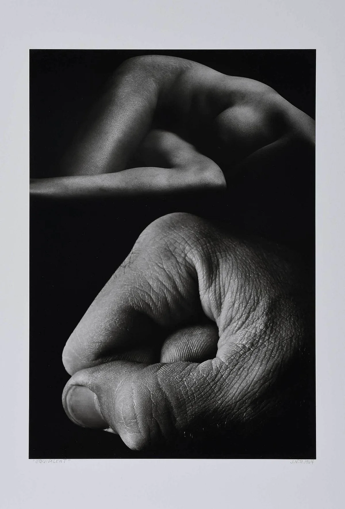 Equivalent by Jerry Uelsmann, 1964, gelatin silver print, sold Oct 2022