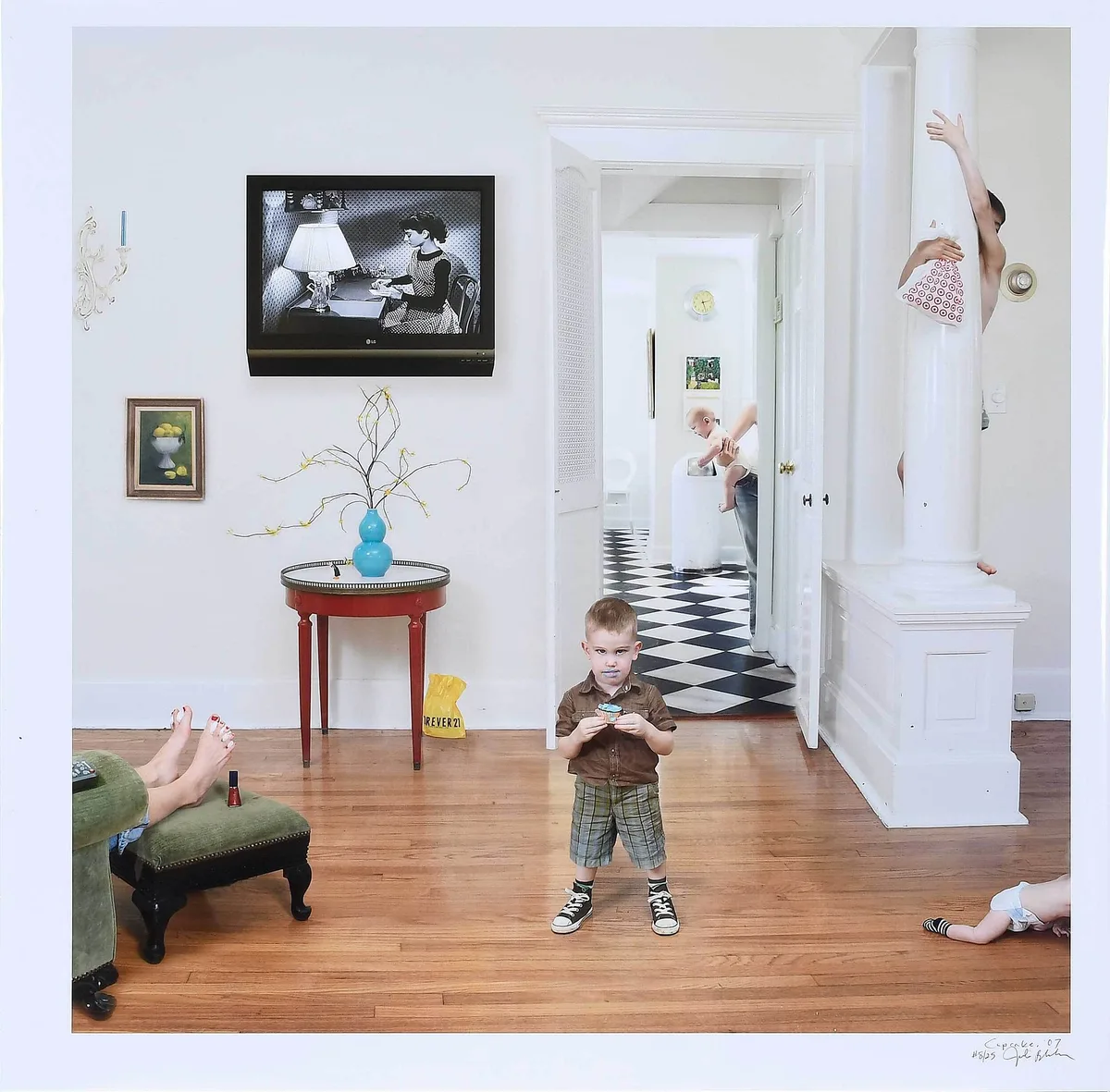Cupcake by Julie Blackmon, 2007, archival digital print, sold Oct 2022