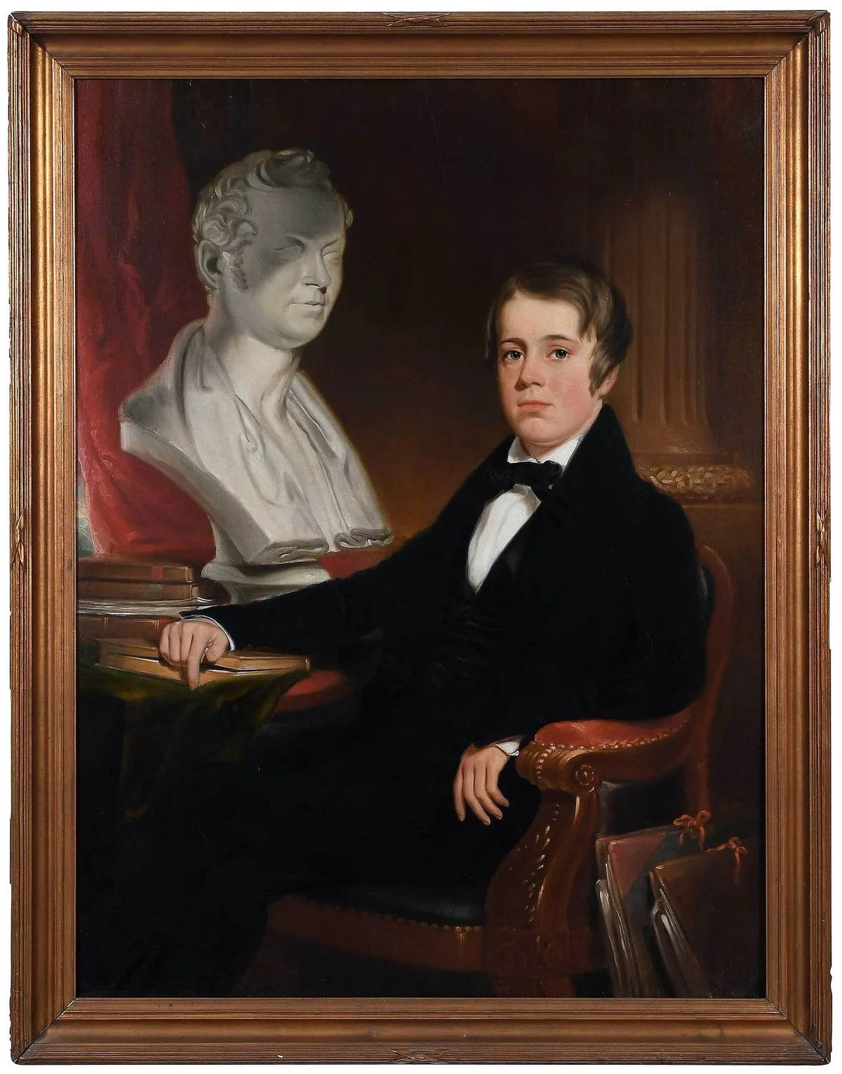 Portrait of Frederick Horton by Charles Loring Elliott, oil on canvas, sold Sep 2022