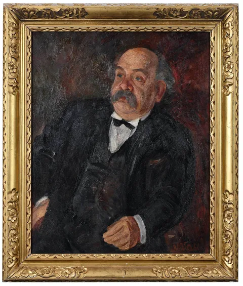 Portrait of Prof. Polonsky, New York by Nikolai Ivanovich Vasilieff, 1925, oil on canvas, sold Sep 2022