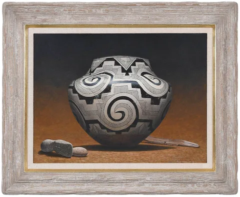 Rock Newcomb, Earth, Fire and Water, acrylic on Masonite