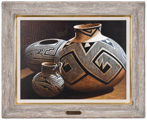 Rock Newcomb, Ancient Graphics, 1999, acrylic on Masonite