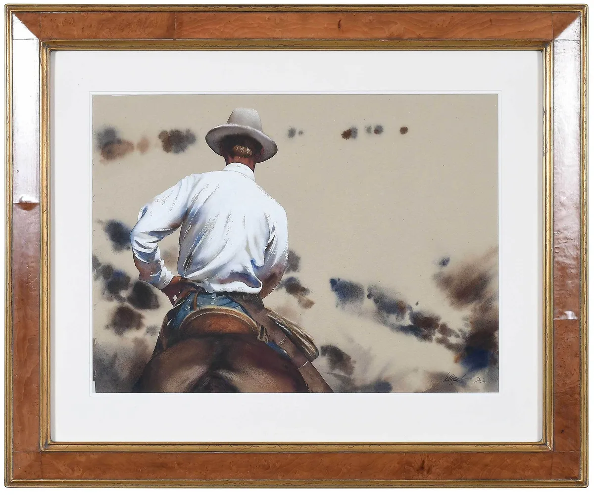 The Sentry by William Matthews, watercolor on paper, sold Sep 2022