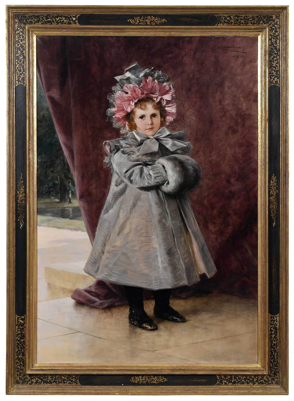 Théobald Chartran, Portrait of a Young Girl In a Winter Coat, New York, 1899, oil on canvas