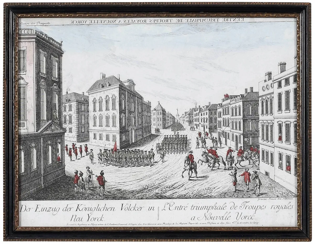 Engraver by Franz Xaver Habermann, 1776, hand colored engraving on laid paper, sold Sep 2022