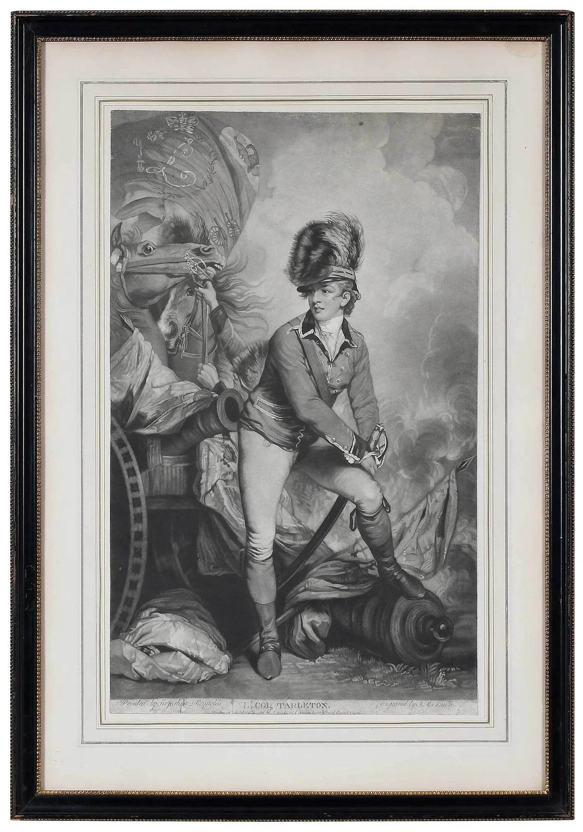 Lt. Col. Tarlton, After Joshua Reynolds, 1782, mezzotint