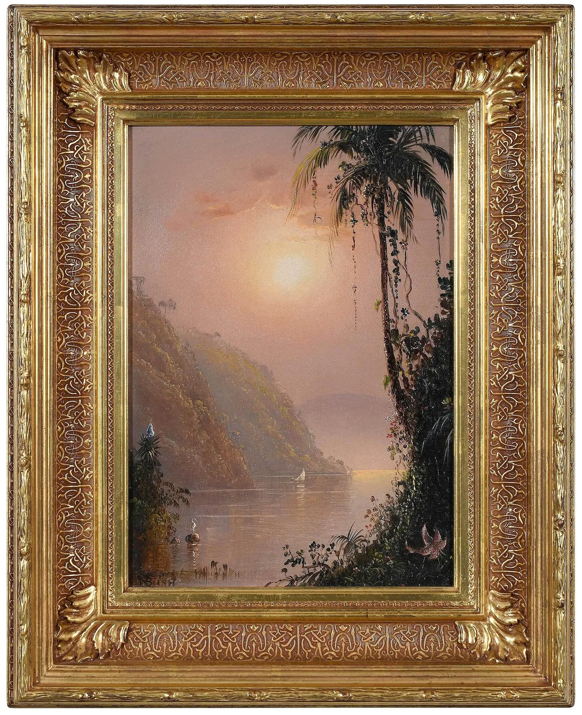 Tropical View by Norton Bush, oil on canvas, sold Sep 2022