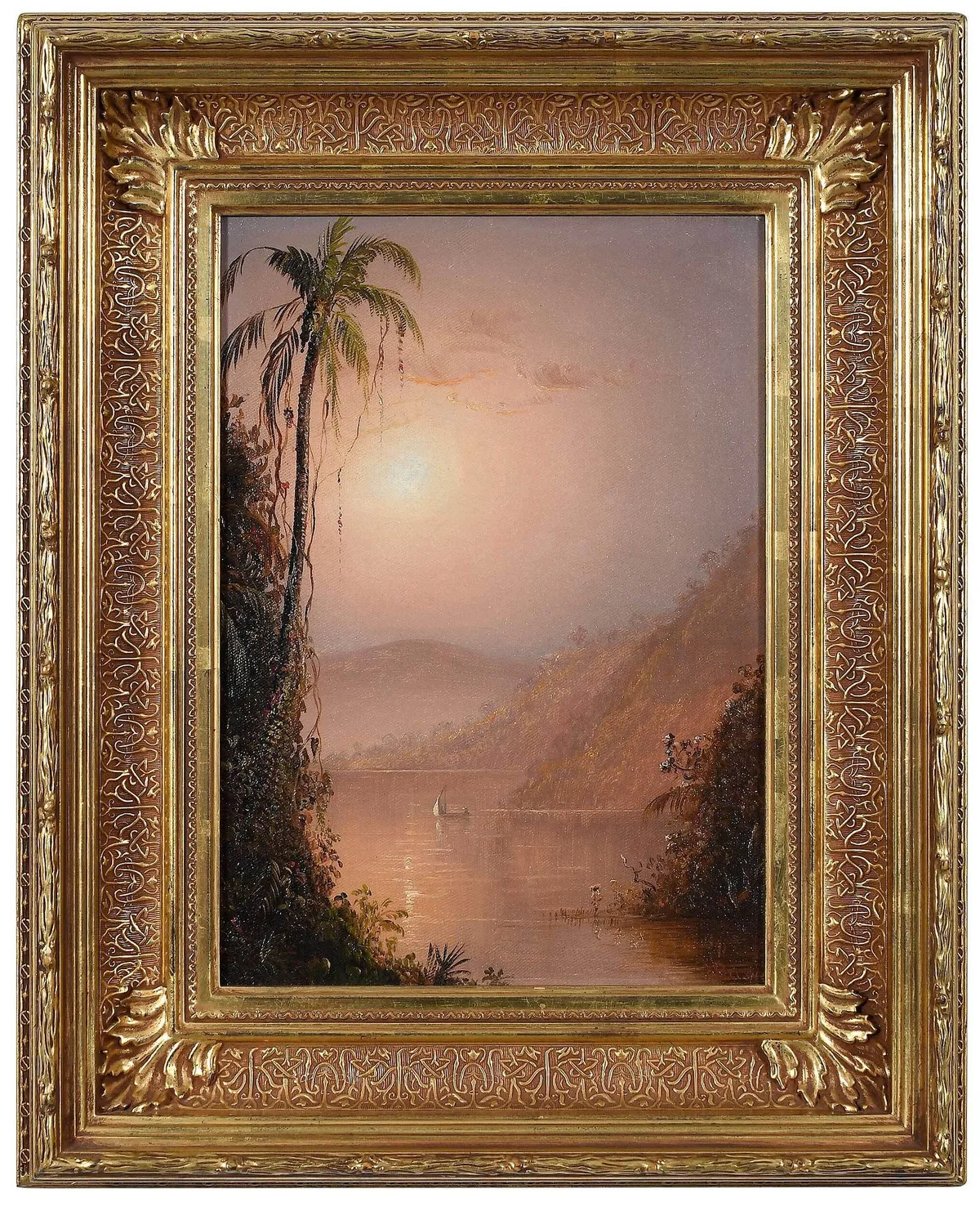 Tropical View by Norton Bush, oil on canvas, sold Sep 2022