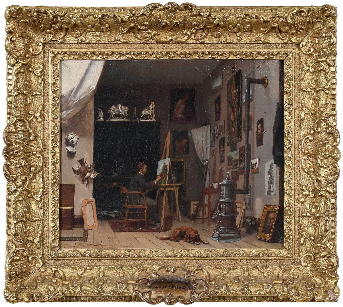 The Artist's Studio by Herman Gustave Herkomer, 1889, oil on canvas, sold Sep 2022