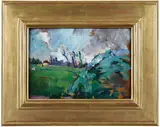 Arthur Beecher Carles, French Landscape with Trees in the Distance