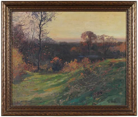 Corwin Knapp Linson, Autumn Landscape, oil on canvas