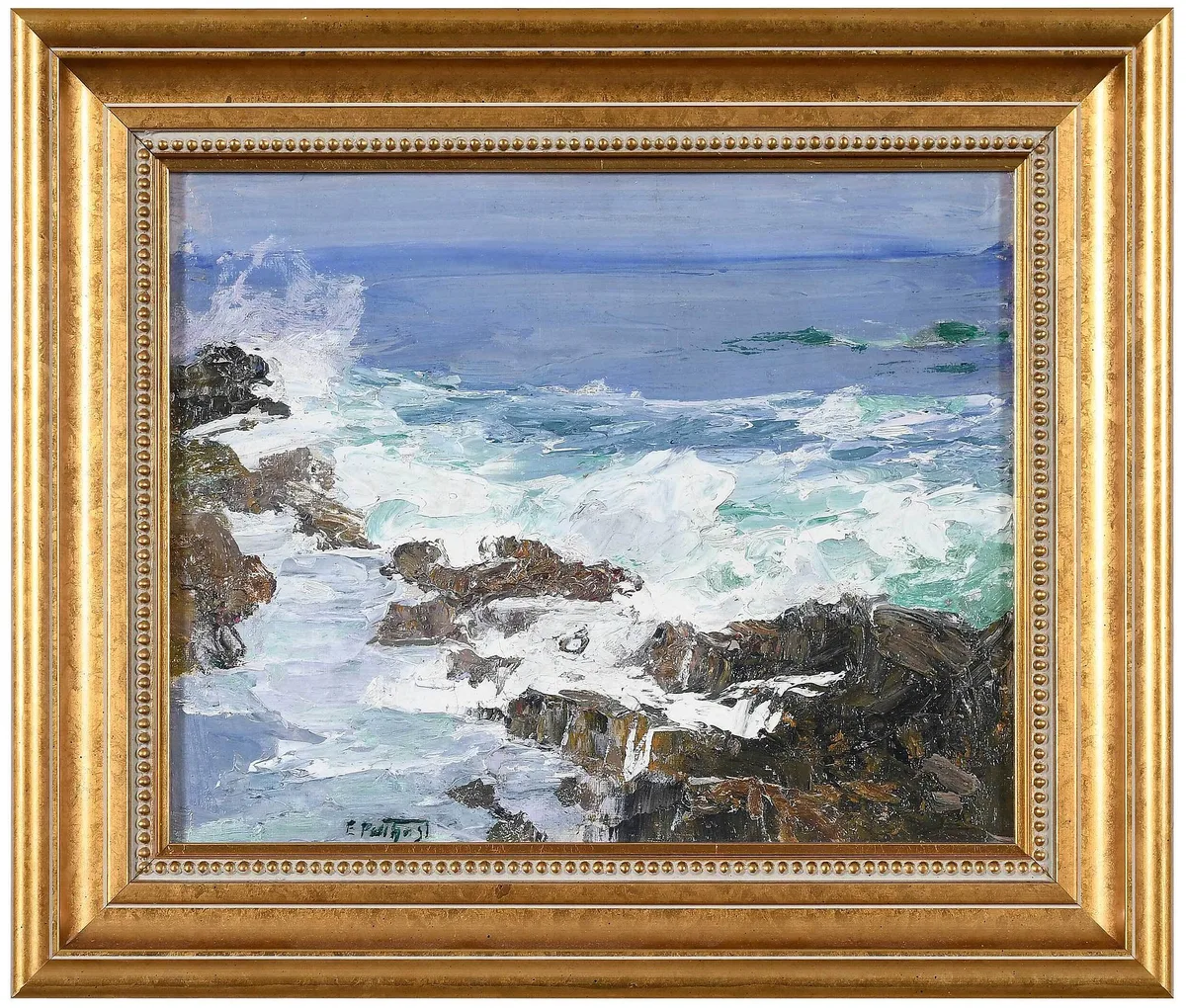 Breaking Surf by Edward Henry Potthast, oil on canvas, sold Sep 2022