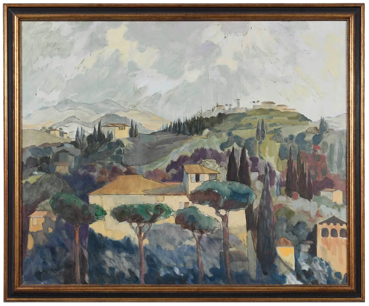 Hazard Durfee, Tuscan Landscape, oil on canvas