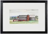 Luigi Lucioni, Red and Gray Barns