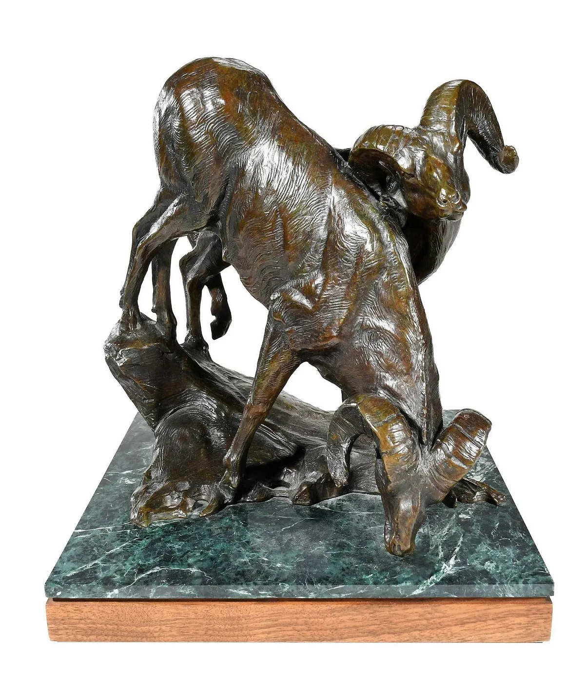Still Waters by Dan Ostermiller, 1985, patinated bronze with marble and wood base, offered Sep 2022