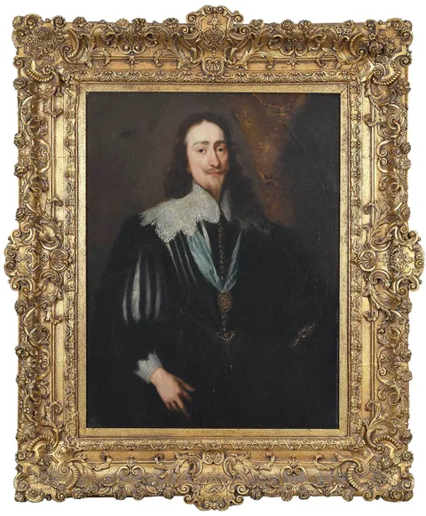Anthony van Dyck, Portrait of King Charles I (1630-1685), wearing the Blue Garter Ribbon, oil on canvas