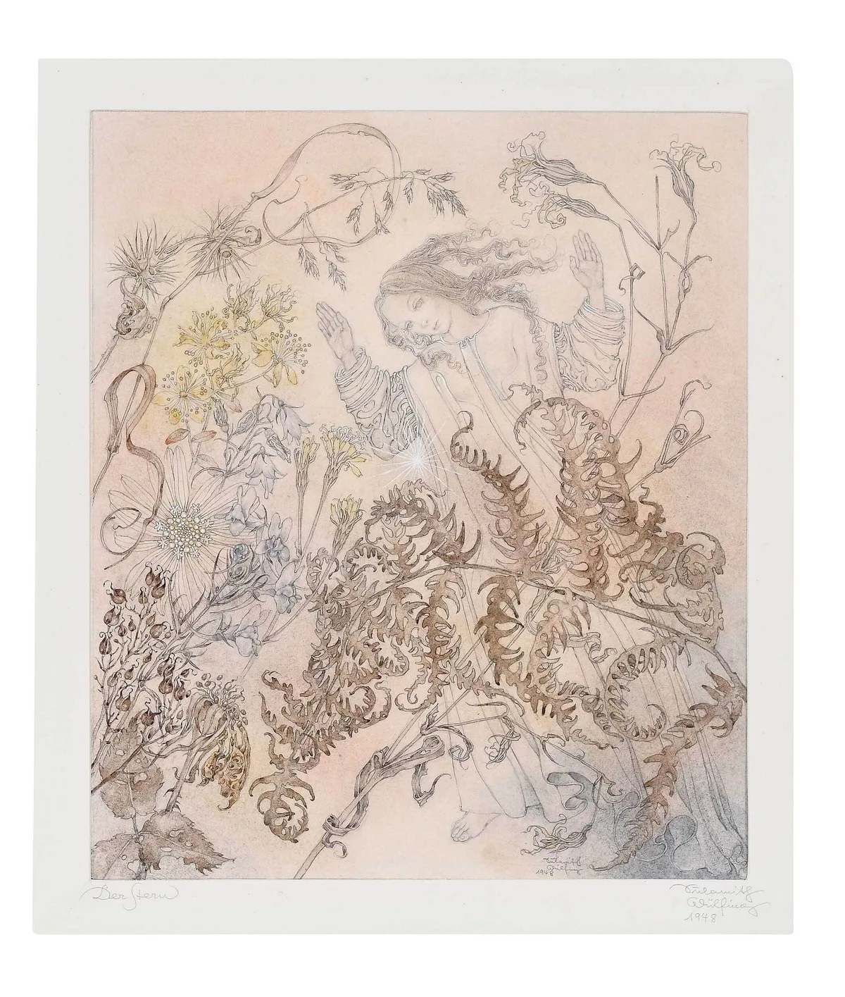 Sulamith Wülfing, Der Stern (The Star), 1948, watercolor