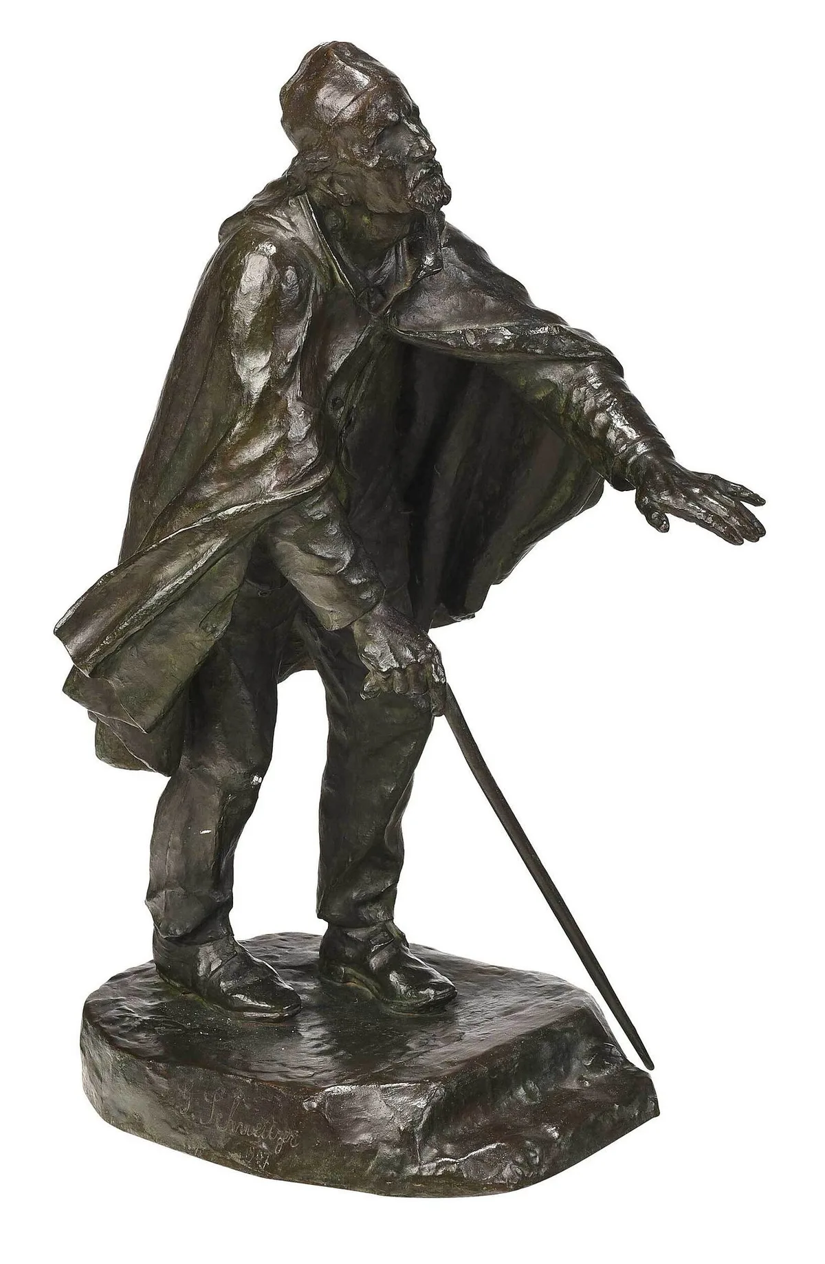 Gaston-Auguste Schweitzer, Blind, 1907, patinated bronze