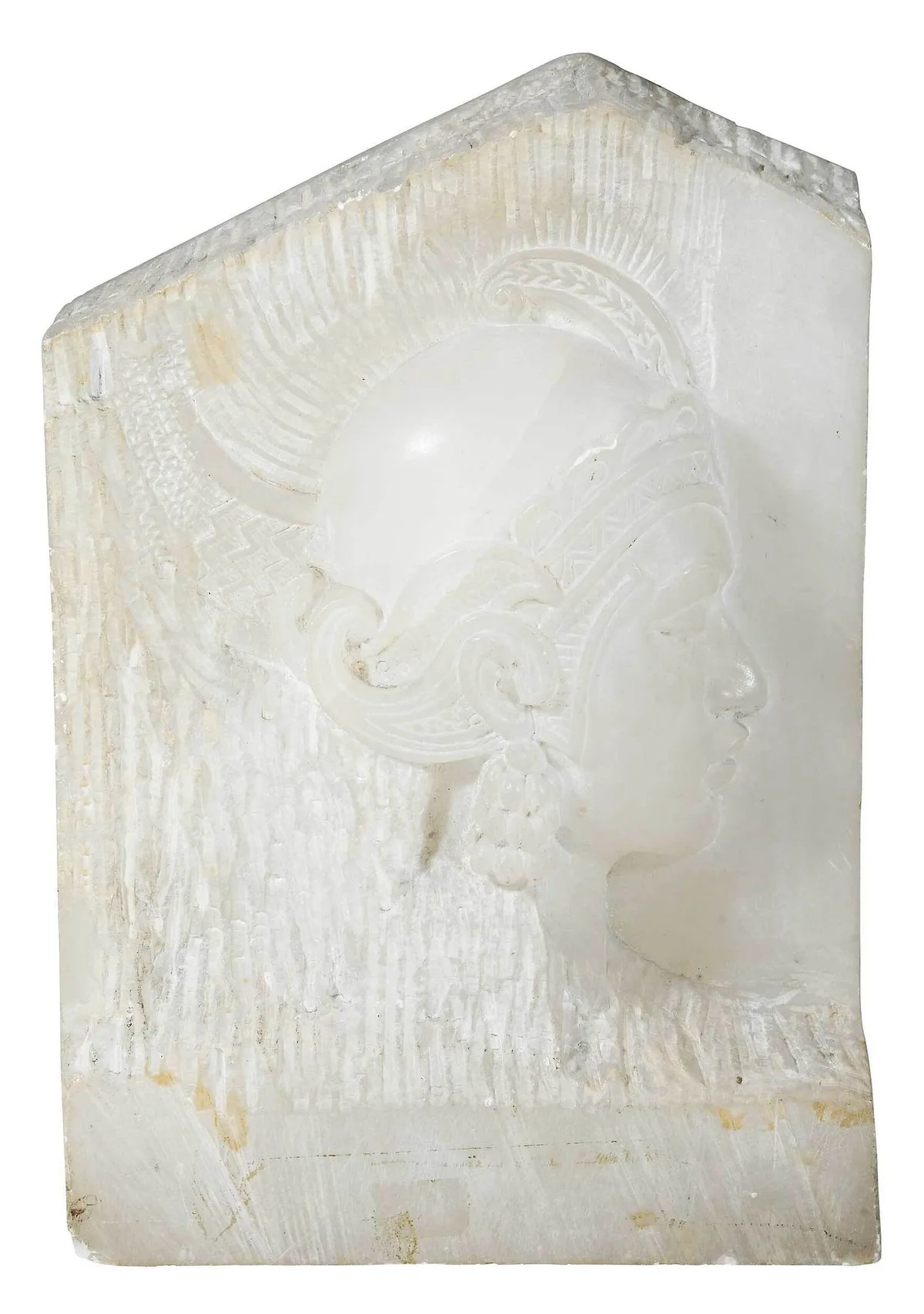Malvina Cornell Hoffman Alabaster Bust, Profile of a Balinese Woman, 1929, carved alabaster