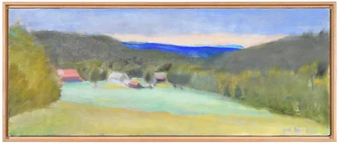 Wolf Kahn, Overlooking Butterfield Road, 1987, oil on linen
