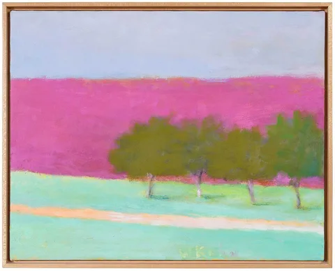 Wolf Kahn, Four Young Trees, 1997, oil on linen