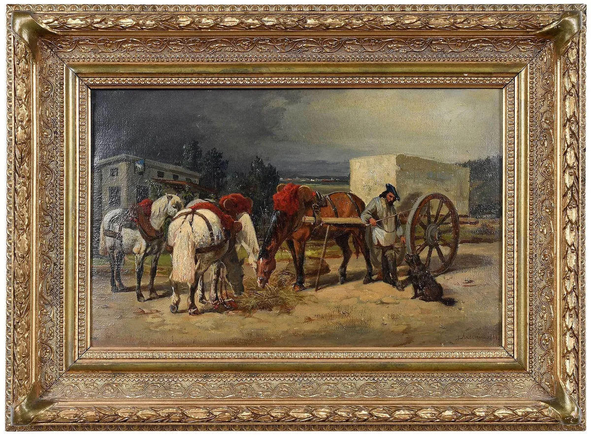 Wayside Rest by John Arsenius, oil on canvas, sold Sep 2022
