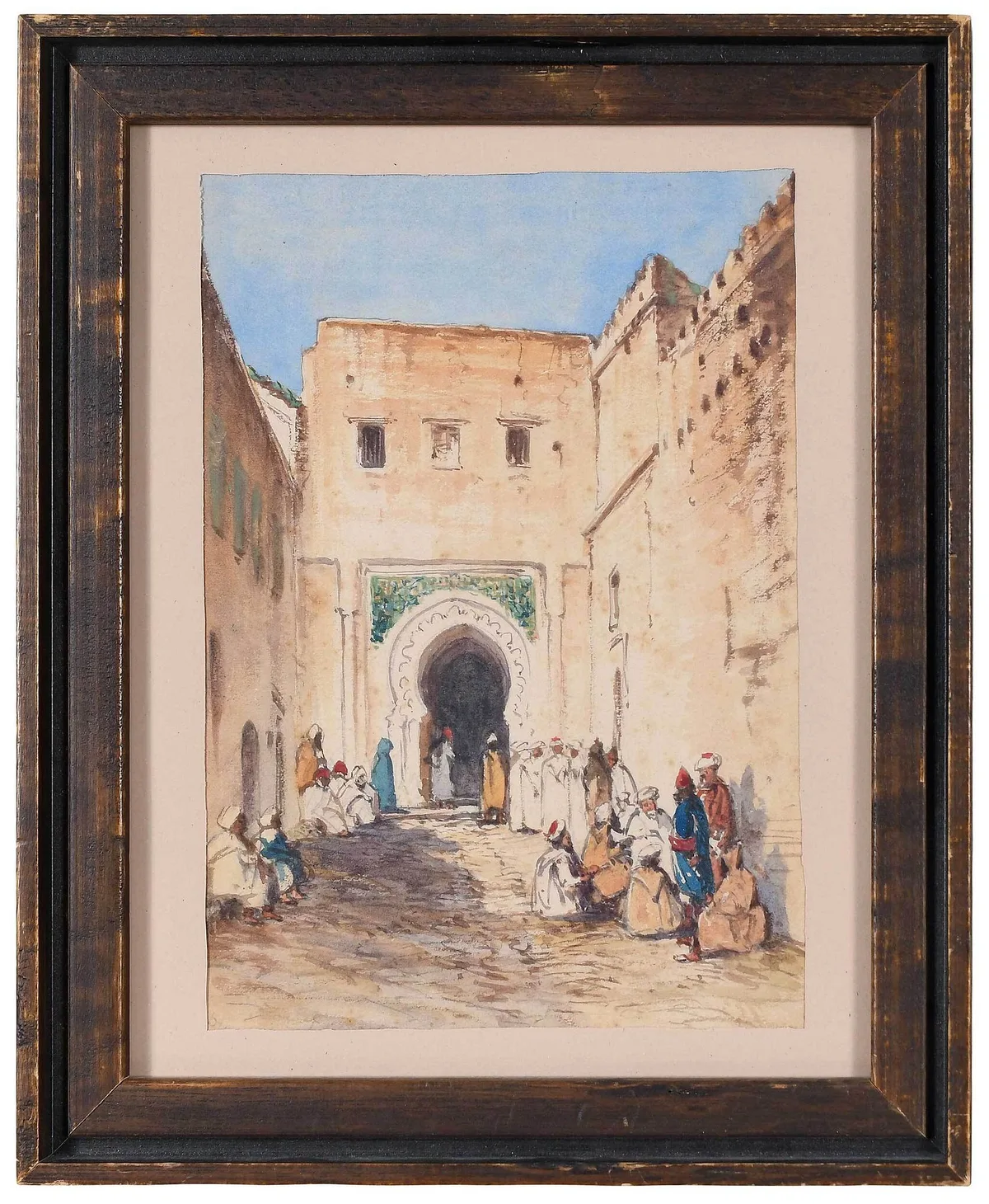 Arab Street Scene by Dorothy Weir Young, watercolor on paper, sold Sep 2022