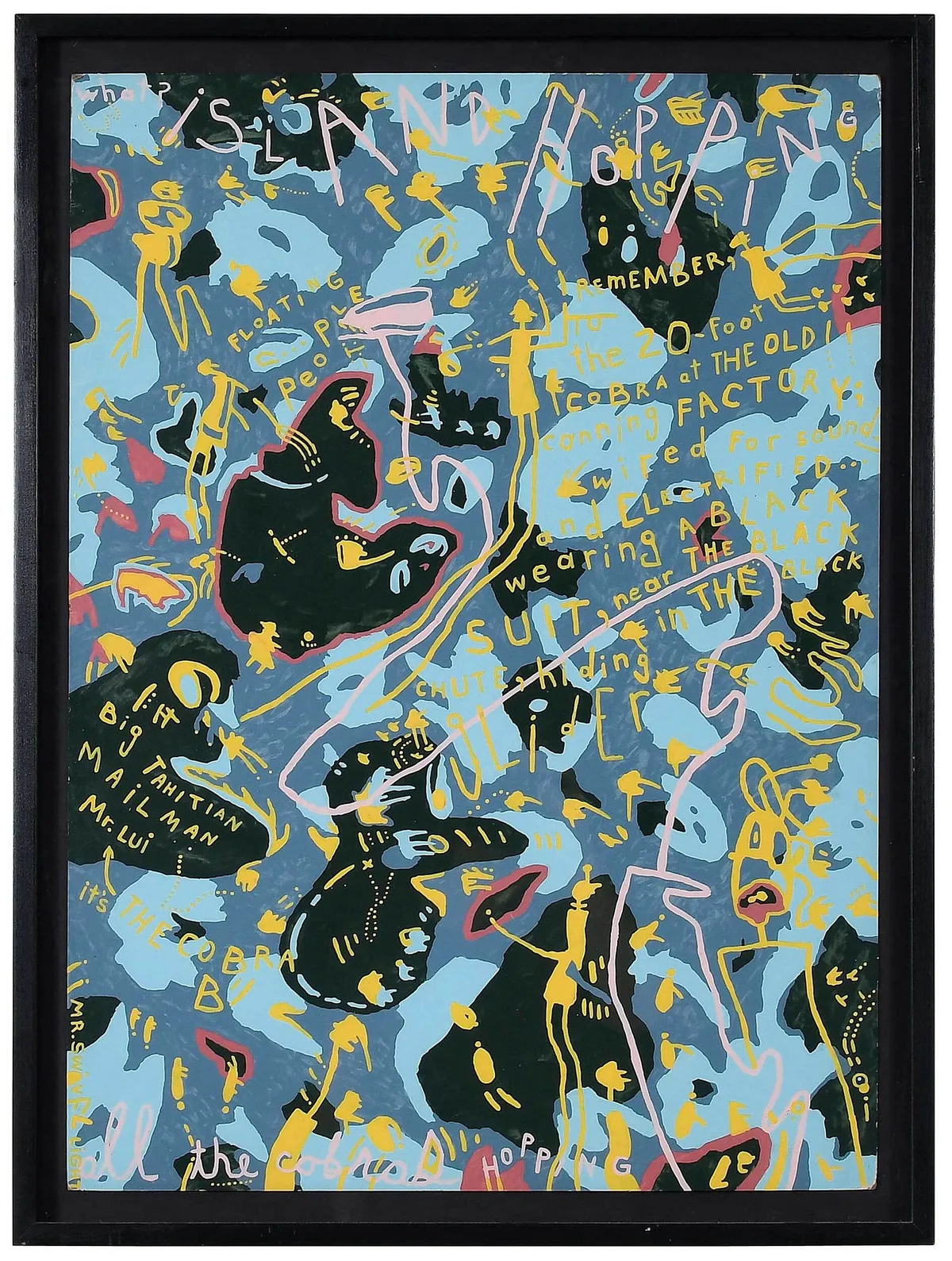 Michael Madore, The twenty foot cobra at the old canning factory, gouache on panel