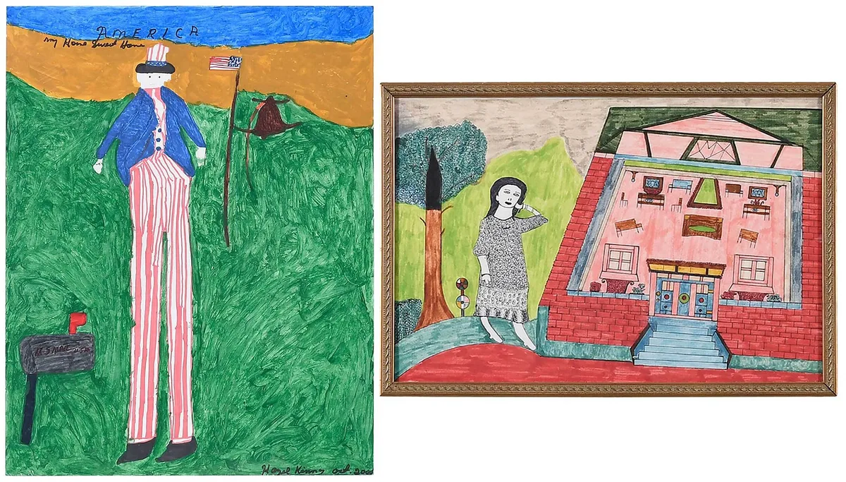 Hazel Kinney, America My Home Sweet Home, colored marker on paper