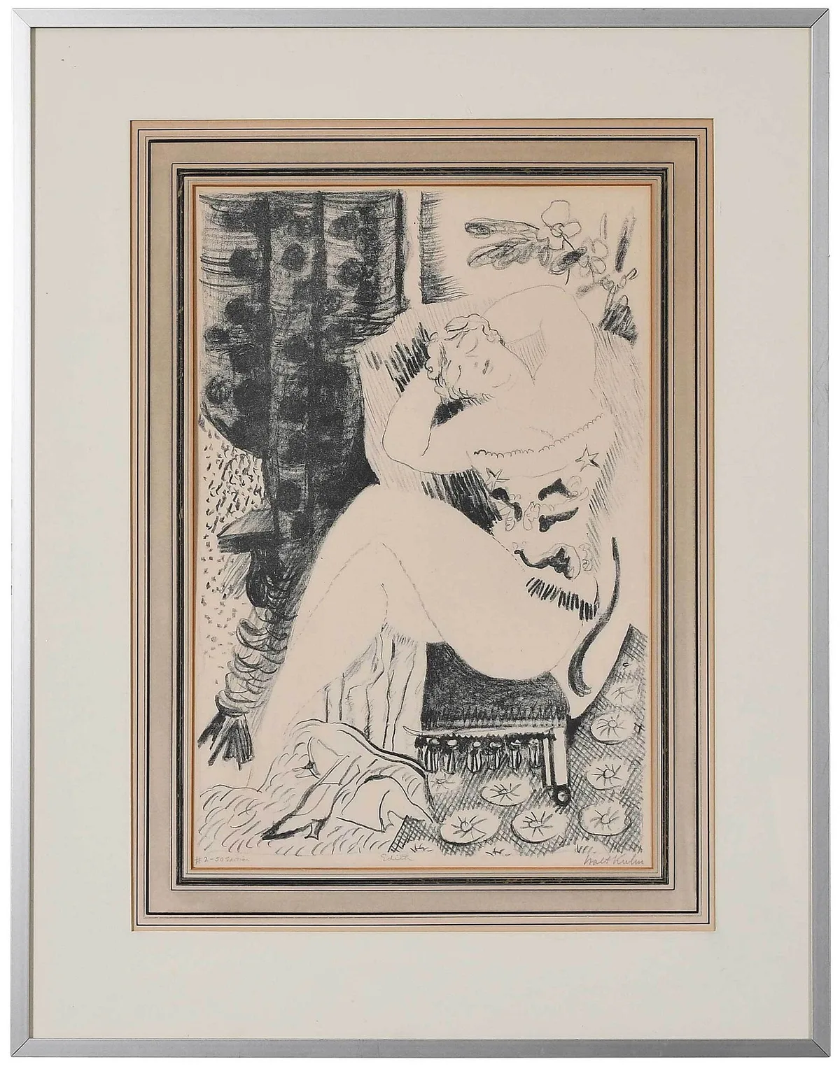 Walt Kuhn Lithograph, Edith, lithograph
