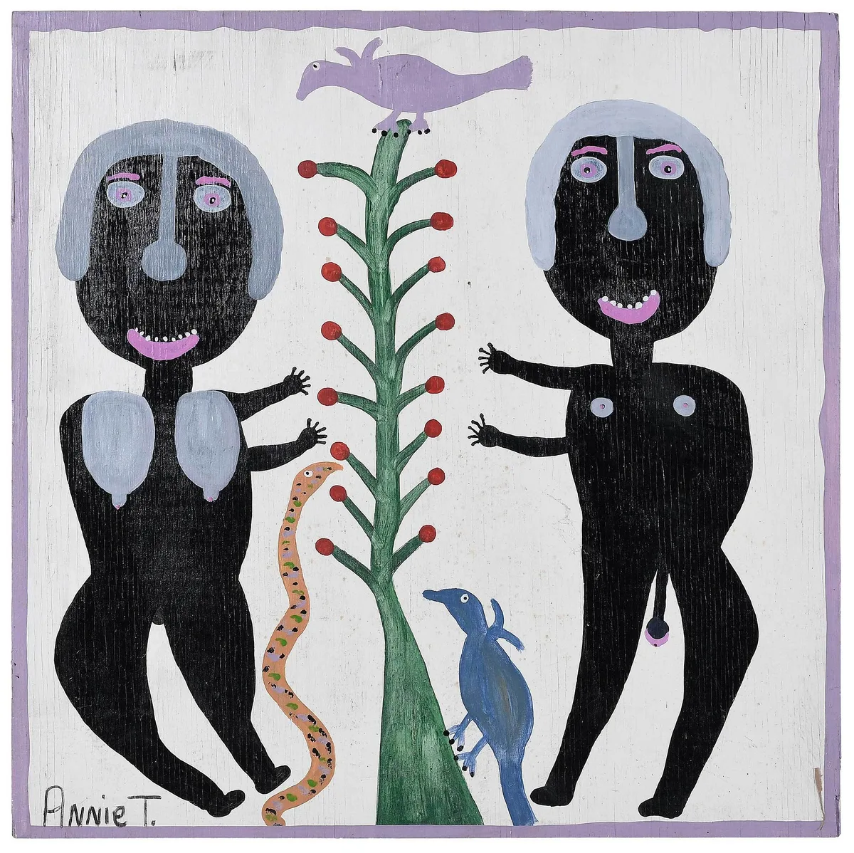 Annie Tolliver, Adam and Eve, 1993, oil on board