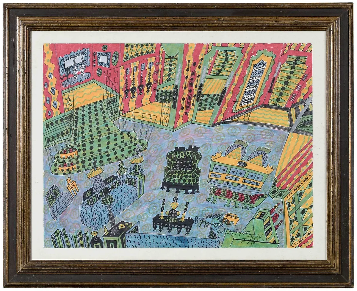 Wallace Knox Wilkinson, Jr., watercolor and marker on paper
