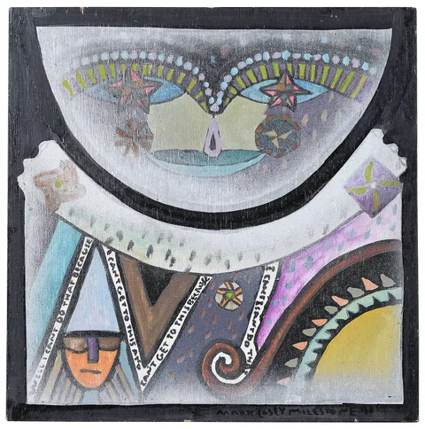 Mark Casey Milestone, Faces, oil on board