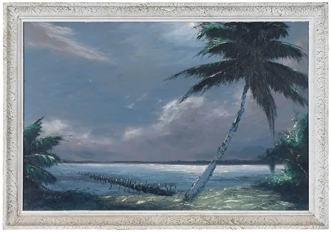 Alfred Hair, Seascape, oil on masonite