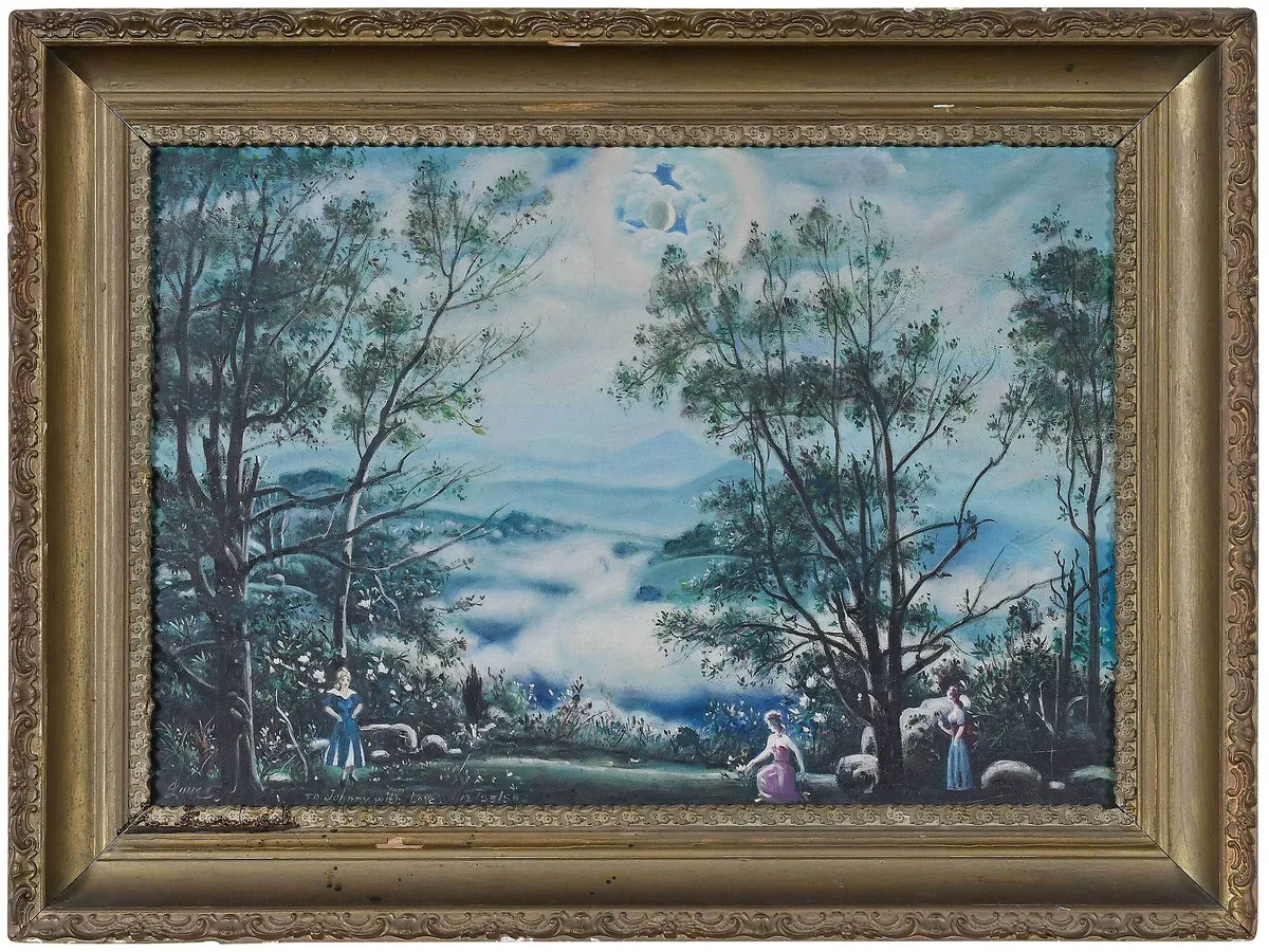 McKendree Long, Pastoral Scene, 1950, oil on board