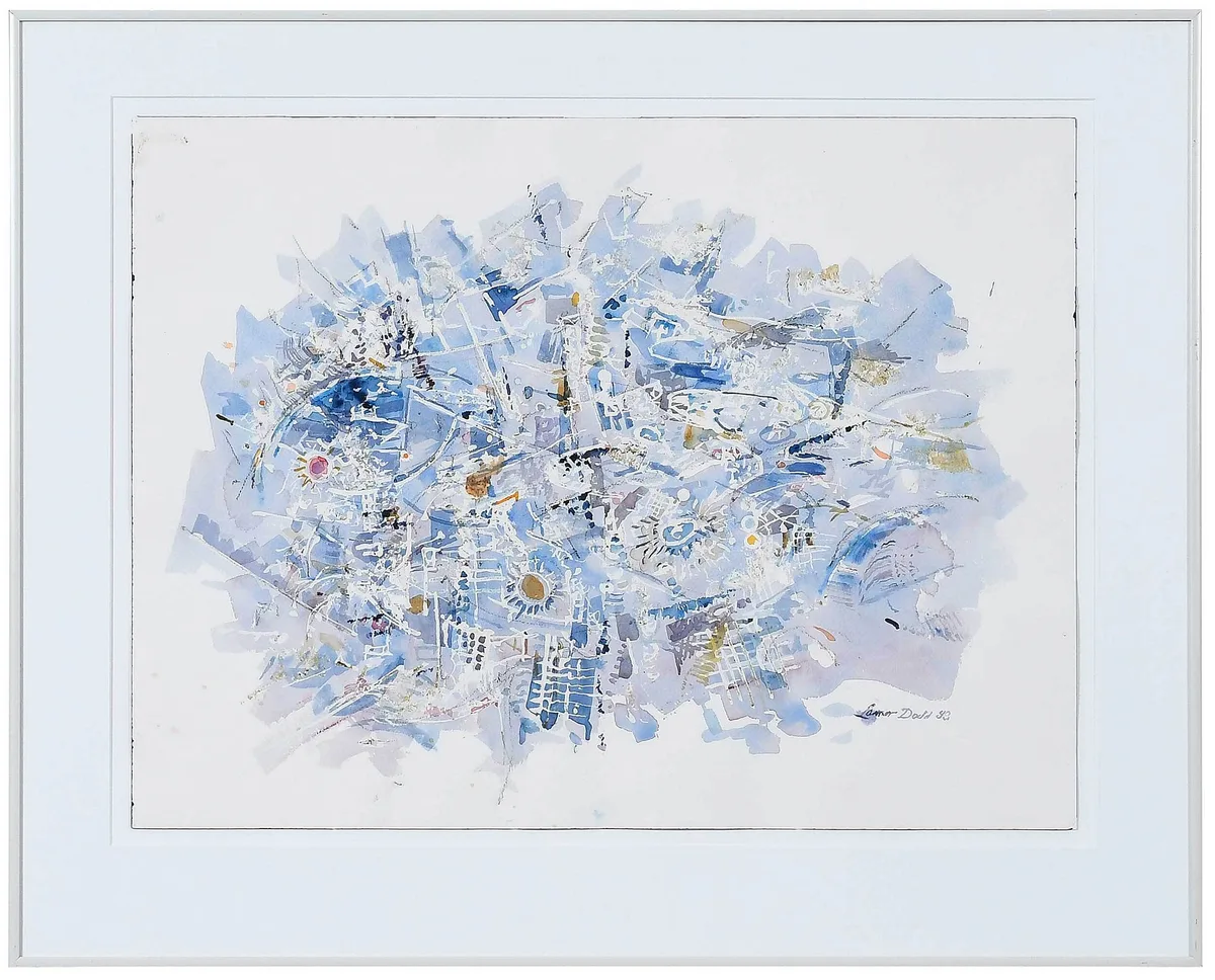Lobster Traps by Lamar Dodd, watercolor on paper, offered Jul 2022