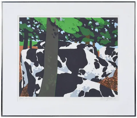 Maud Gatewood, Spots - Herd in Noon Shade, 1979, serigraph