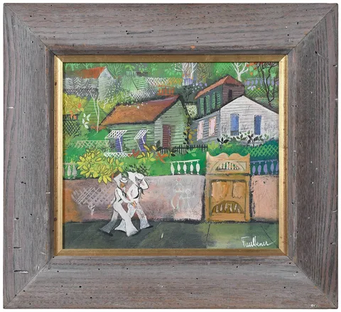 Henry Faulkner, Sailors in Key West, oil on Masonite