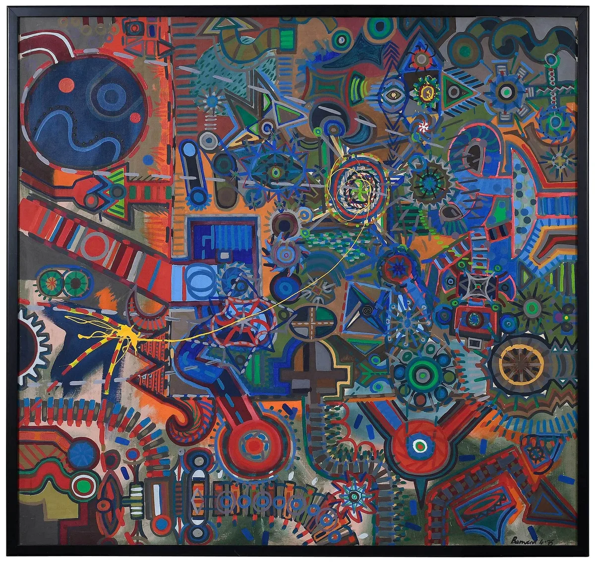 Robert Barnard, Square Machine, 1974, acrylic on linen