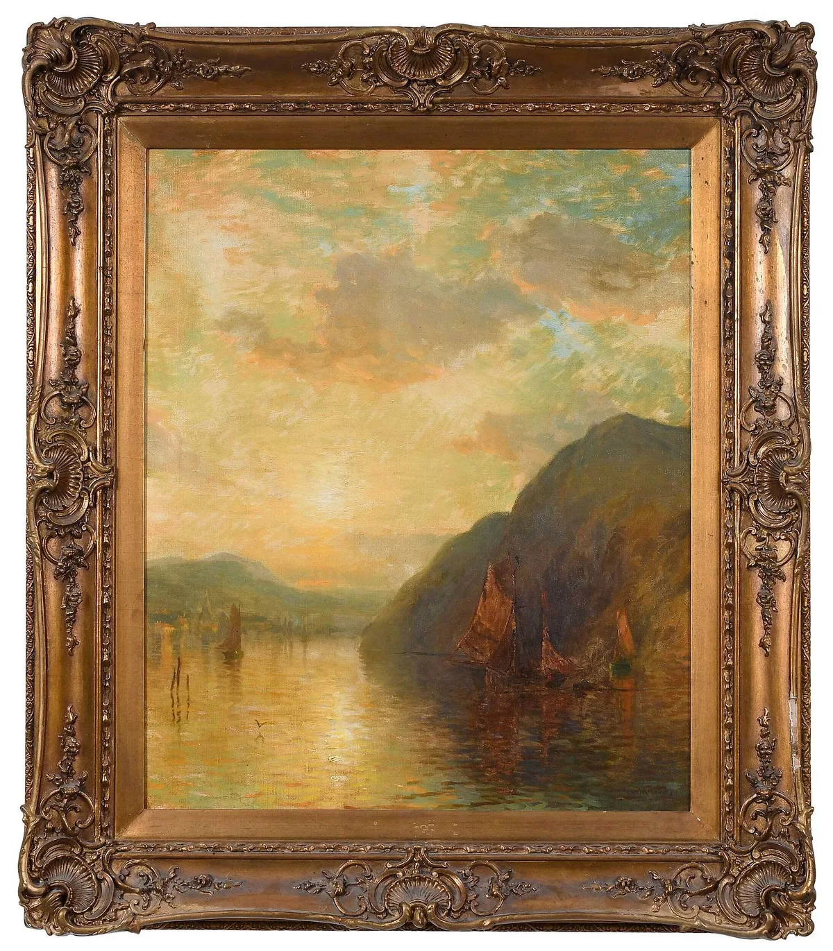 Sailing Scene by George McCord, oil on canvas, offered Jul 2022