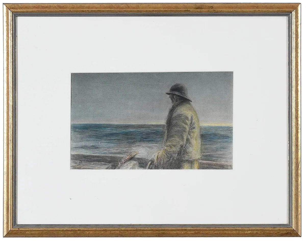 Kerr Eby, The Lobsterman, pastel on paper