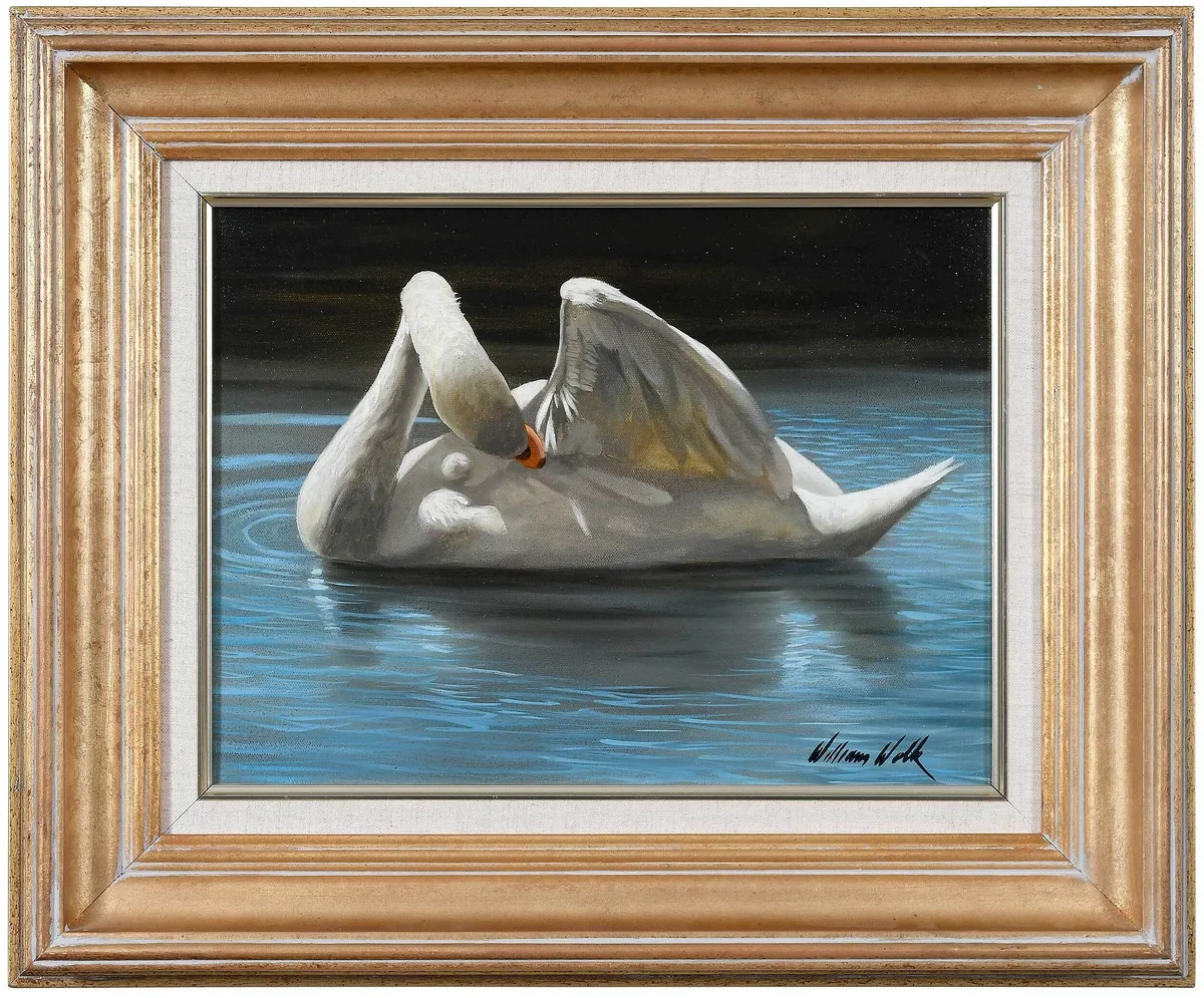 William Wolk, Greenbrier Swan, oil on canvas