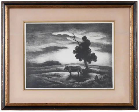Thomas Hart Benton Lithograph, Sunset, 1941, lithograph on paper