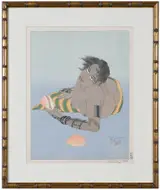 Paul Jacoulet, Femme Tatouee de Falalap/Ouest Carolines