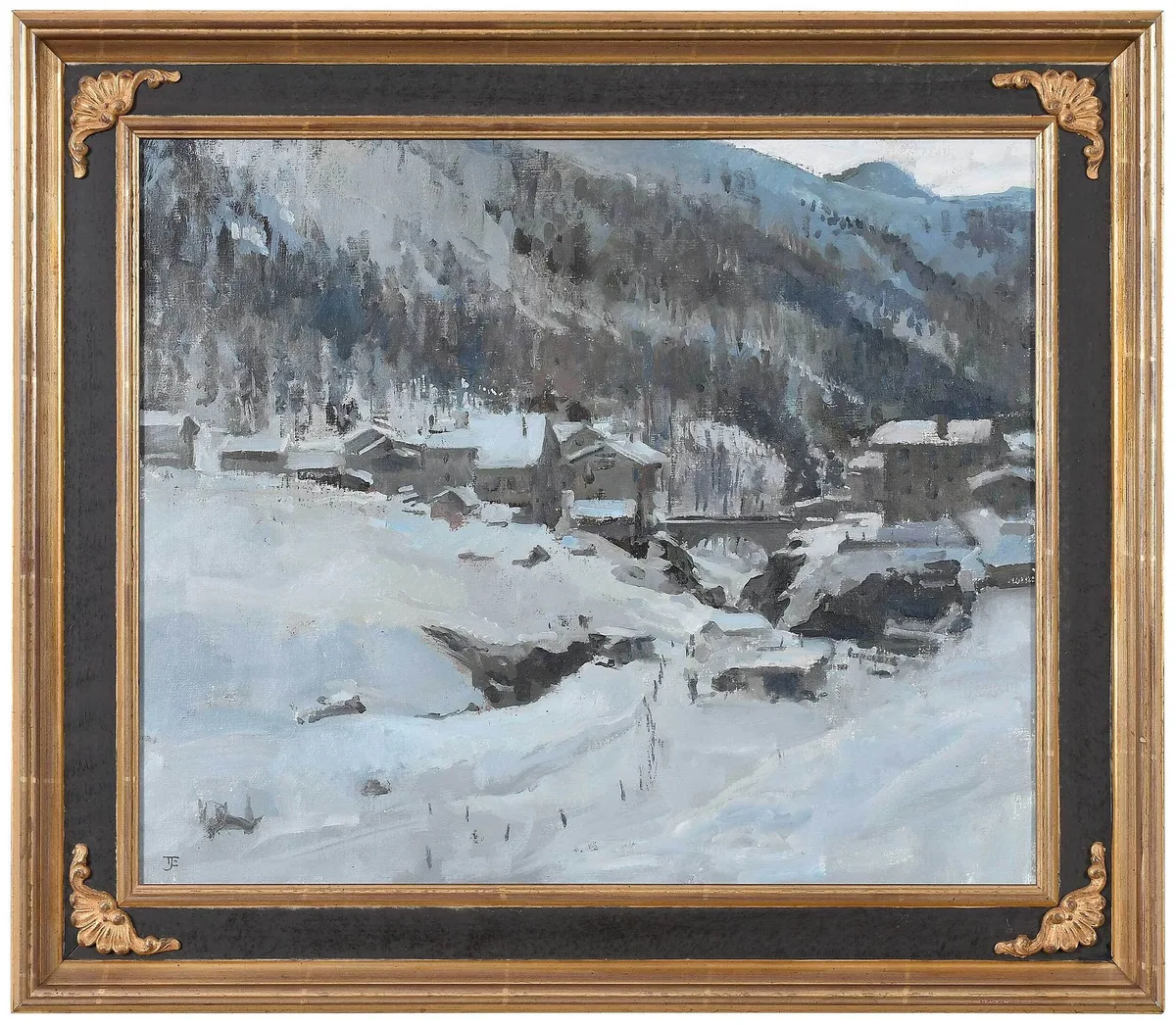 Thomas John Coates, French Alps, Val D'Isere, oil on canvas