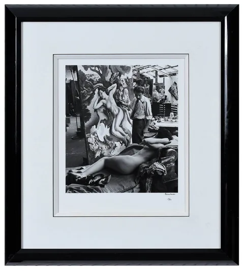 Thomas Hart Benton Paints  The Rape of Persephone, from a 1938 negative, printed 1979 by Time Inc. by Alfred Eisenstaedt, gelatin silver print, sold Jul 2022